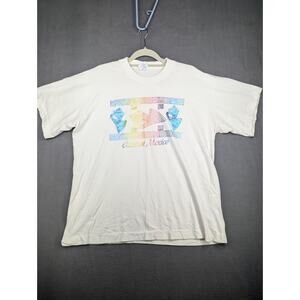 Vintage Cancun Mexico T-Shirt Shells White XL Shiny Single Stitch